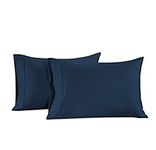 LANE LINEN Pillow Case Covers King Set of 2 100% Egyptian Cotton Sateen Soft Cool & Smooth 1000 Thread Count Cases - Denim
