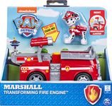 Paw Patrol Marshall’s Transforming Fire Truck with Pop-out Water Cannons, for Ages 3 and Up