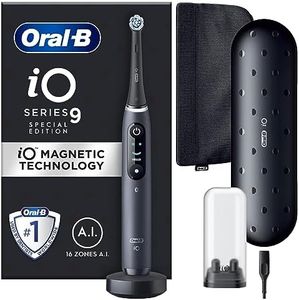 Oral-B iO9 Electric Toothbrushes For Adults, App Connected Handle, 1 Toothbrush Head, Charging Travel Case & Magnetic Pouch, 7 Modes, 2 Pin Plug, Special Edition