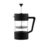 French Press Coffee Maker, Espresso and Tea Brewer with Triple Filters, Stainless Steel Plunger, and Heat-Resistant Borosilicate Glass, 34 Ounce