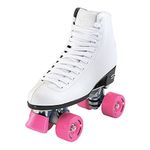 Riedell Skates - RW Wave - Quad Roller Skates for Indoor/Outdoor | White | Size 8 |