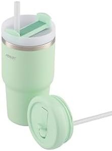 Avanti HydroQuench Stainless Steel Insulated Smoothie Tumbler with 2 Lids 550ml, Soft Mint