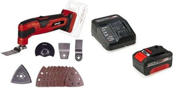 Einhell TC-MG 18 Li Power X-Change 18V Cordless Multi Tool with Battery and Charger | Oscillating Cutting and Sanding Tool for Wood, Plastic, Metal and Tile | Multitool Kit with Accessories