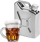 Hip Flask for Liquor, 5oz Stainless Steel Small Portable Jerry Can Shape Alcohol Bottle Pocket Wine Bottle Pot Flagon Gift for Men,Father,Husband
