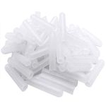 100 Pieces Universal Dishwasher Prong Rack Tip Tine Cover Caps, Flexible Round Silicone End Caps Shelf Organizer Tip Caps Wire Thread Protector Cover, Anti Slip, 1 inch Round Tips,Clear