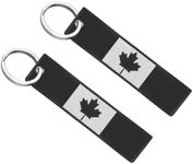 2PCS Black Canada Embroidered Flag 