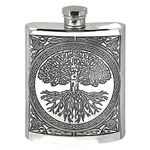 English Pewter Company Celtic Design Tree of Life 6oz Pewter Hip Flask [CEL601]