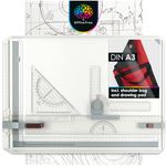 OfficeTree Drawing Board A3 Set - Geo Board 37 x 50 cm - 7 pcs. Architecture Equipment - Architecture Drawing Set - Drafting Table with Carrying Bag and Technical Drawing Equipment