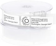 Floral Wreath Monogram Rolled Address Labels / 500 Personalized Return Address Labels/Designer Address Stickers in Elegant Plastic Dispenser