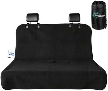 TESFEEL Waterproof Towel Back Seat Cover for Car, Truck, Van & SUV – Durable Rear Bench Seat Cover for Kids & Dogs, Seat Back Protector Easy to Install (Black)