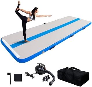 Tuxedo Sailor Inflatable Gymnastics Tumbling Mat Air Tumble Track 13ft 4in Thickness Air Floor Mat with Electric Air Pump for Gymnastics Training/Home Use/Cheerleading/Water/Gym/Yoga