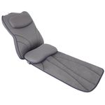 Extra Long Thick Full Body Bath Pillow for Tub with Lumbar Pillow- Luxury 4D Air Mesh Bathtub Pillow with Head, Shoulder & Back Support, Non-Slip Bath Cushion with Suction Cups (Gray)