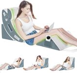 BSTGEKELY 4Pcs Orthopedic Bed Wedge Pillow Set, Incline Wedge Pillow for Post Surgery Back Neck Knee Pain Relief, Adjustable Wedge Pillows for Sleeping with Washable Cover