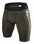 TCA Men's CarbonForce Pro Compression Base Layer Shorts Thermal Under Gear - Forest Night, L