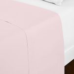 Mellanni Full Size Flat Sheet - Iconic Collection Bedding Sheets - Hotel Luxury, Extra Soft, Cooling Sheet- Wrinkle, Fade, Stain Resistant - 1 Flat Sheet Only (Full, Blush Pink)