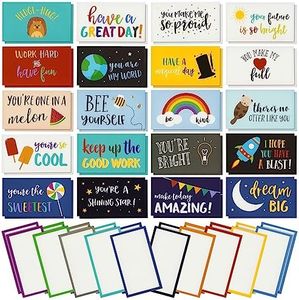 Best Paper Greetings Lunch Box Notes, Inspirational and Encouraging Cards for Kids (4x2.3 In, 60 Pack)