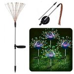 SAHAPECT Solar Garden 90 LED 40 Copper Wire Outdoor Decoration Waterproof Firework Light Lamp with 8 Lighting Mode for Landscape Pathway Yard Lawn (90 LED Firework Multi Color)