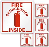 SmartSign Fire Extinguisher Inside Label | 2.75" x 2.75" Engineer Grade Reflective