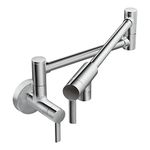 Moen S665 Modern Wall Mount Swing Arm Folding Pot Filler Kitchen Faucet, Chrome