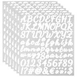 588 PCS Self Adhesive Vinyl Sticky Letters 7 Sheet Vinyl Letters and Numbers Black Stick on Letters Alphabet Stickers Capital Letter Stickers Waterproof Mailbox Numbers Sticker for Crafts Sign Car