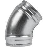 Duct Connector -Elbow- Dryer Vent Pipe Elbow Metal Tube for HVAC (4'' Inch, 45 Degree)