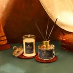 AuraDecor Luxury Reed Diffuser & Scented Candle Gift Set with Premium Fragrance of Blue Sage & Lavender