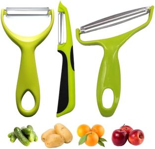 Trez Treamer 3pcs Vegetable Peeler Cabbage Peeler Y Peelers for Kitchen Stainless Steel Potato Peeler for Fruit Straight Blade, Durable Non-Slip Handle