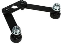 K&M Stands 23510 Black Microphone Bar with Adjustable Double Mount