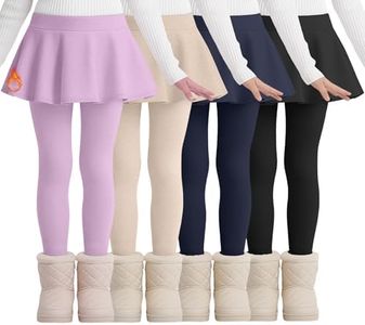 LessonZoo 4 Pack Girls' Skirt Leggings, 4-Color, 9-10 Years