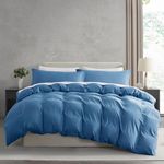 Nestl Blue Heaven Duvet Cover Queen Size - Soft Prewashed Queen Duvet Cover Set, 3 Piece, with Zipper Closure, 1 Duvet Cover 90x90 inches and 2 Pillow Shams