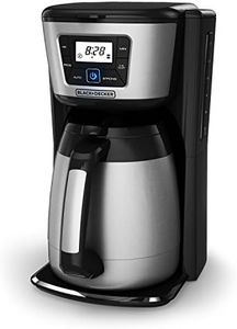 BLACK+DECKER 12-Cup Thermal Coffee Maker, Keep Coffee Hot with Insulated Stainless Steel Carafe, Digital Controls, Easy to Clean.