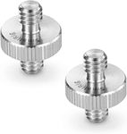 SMALLRIG 1/4" to 1/4" Male Threaded Screw Adapter Double Head Stud for Camera Cage Monitor LED Microphone, Pack of 2-828