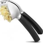 EZYHOME Garlic Press, Comfort Grip Garlic Press - Garlic Mincer Tool - Garlic Crusher - Garlic Press Mincer Rust Proof, with Soft Ergonomic Handle