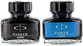 Parker Quink Fountain Pen Ink Bottle - Blue Ink 30ml + Black Ink 30ml - Combo Pack