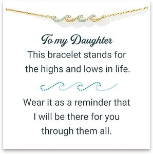 STORYJEWELLERY Daughter Bracelets - Mom & Daughter Gifts for Birthdays, Christmas, Valentine's Day, Mother's Day & Graduation