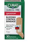 CURAD QuickStop! Flex-Fabric Bandages, 0.75x2.83 Inch, 30/Box, One Box