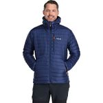 Rab Men's Microlight Alpine Down Jacket for Trekking, Climbing, & Skiing - Deep Ink (Marmalade) - Medium