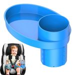 Car Tray, Travel Tray for Car Seat, Snack Tray Portable Multifunctional Travel Rotating Cup Holder Plate Toys Water Glasses Accessories Snack Cups for Toddlers Toys Fits Most Car Seats