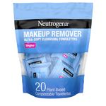 Neutrogena Makeup Remover Cleansing Towelette Singles Individually Wrapped, 20 Pre-moistened Towelettes