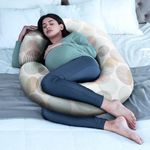 Wakefit Pregnancy Pillow | 3 Month Warranty | C-Shape, Maternity Pillows for Pregnancy Sleeping, Pregnancy Pillow for Women, Maternity Pillow with Ergonomic Design, Washable Cotton Cover - Moonsine
