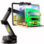 Truckules Tablet Mount for Truck - Heavy Duty, Tablet & iPad Mount Truck Dashboard Windshield 16.7 inch Long Arm, Super Suction Cup & Stable, Compatible with Tablet & iPad, Commercial Truck 16.7 inch