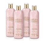 Baylis & Harding Elements Pink Blossom & Lotus Flower Luxury Body Wash, 500 ml (Pack of 4) - Vegan Friendly