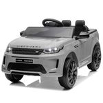 CoolGrows Land Rover Ride on Car, Electric Cars for Kids, with Remote Control, LED Lights, Music, 3 Speed Modes Smooth Start for 3-6 Years Old, Black, Max Weight 25KG (Grey)