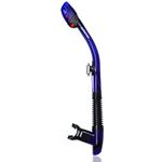 Supertrip Adults Dry Snorkel, Easy Breath Scuba Diving Snorkel with Splash Guard and Top Valve, Freediving Snorkeling Swimming Snorkel Tube for Youth