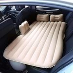 Spefez Car Bed Mattress for Back Seat Inflatable Car Bed Mattress with Pump,Multifunctional Universal Fit Car Back Seat Accessories for Baby Travel Camping Kids Picnic Pool & Beach (Cream)