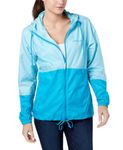 Columbia Women's Flash Forward Windbreaker, Water & Stain Resistant, Clear Blue/Modern Turq, Small