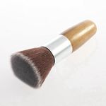 Garciakia Professional Soft Flat Top Buffer Foundation Powder Brush Cosmetic Salon Brush Makeup Basic Brush Facial Makeup Tool(Color:wood color)