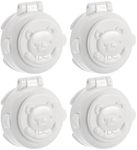 SAFIGLE 4pcs Protection Cap Baby Safety Lock Light Cover Guard Dishwasher Safety Lock Appliance Button Security Lock Computer Key Cover White Household Appliances Oven Child Abs