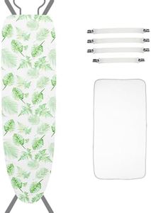 Ironing Board Cover,50cm x140cm Thick Cotton Iron Cover with 4 Fasteners Ironing Board Cover with Elastic Edges Scorch Resistant Ironing Board Cover Set(Green)