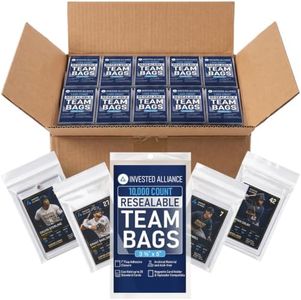 Invested Alliance Resealable Set Team Bags for Trading Cards | Ultra, TCG, Baseball, Sports Card Team Bags Sleeves. Fits Top loaders, Magnetic & Semi Rigid Holders. High Clarity Collectible Sleeves.